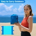thumbnail image 4 of FcBaudy 80x80 Inches Double Color Super Large Sand And Waterproof Beach Mat Quickly Drying Lightweight And Solid With 4 Ground Nails And 6 Wind And Sand Bags Nylon beach mats, 4 of 6
