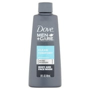(4 pack) (4 Pack) Dove Men + Care Body and Face Wash, Clean Comfort, 3 Oz