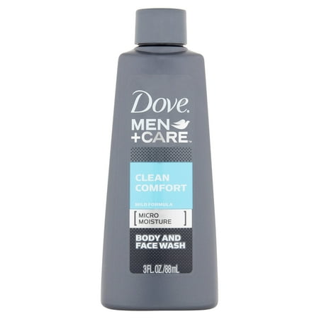 (4 pack) (4 Pack) Dove Men + Care Body and Face Wash, Clean Comfort, 3 Oz