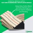 thumbnail image 4 of Essential Medical Supply Cotton Blend Walking Gait and Standing Belt with Secure Plastic Buckle, 72 Inch Length - Perfect for Elderly and Patients Requiring Assistance, 4 of 5