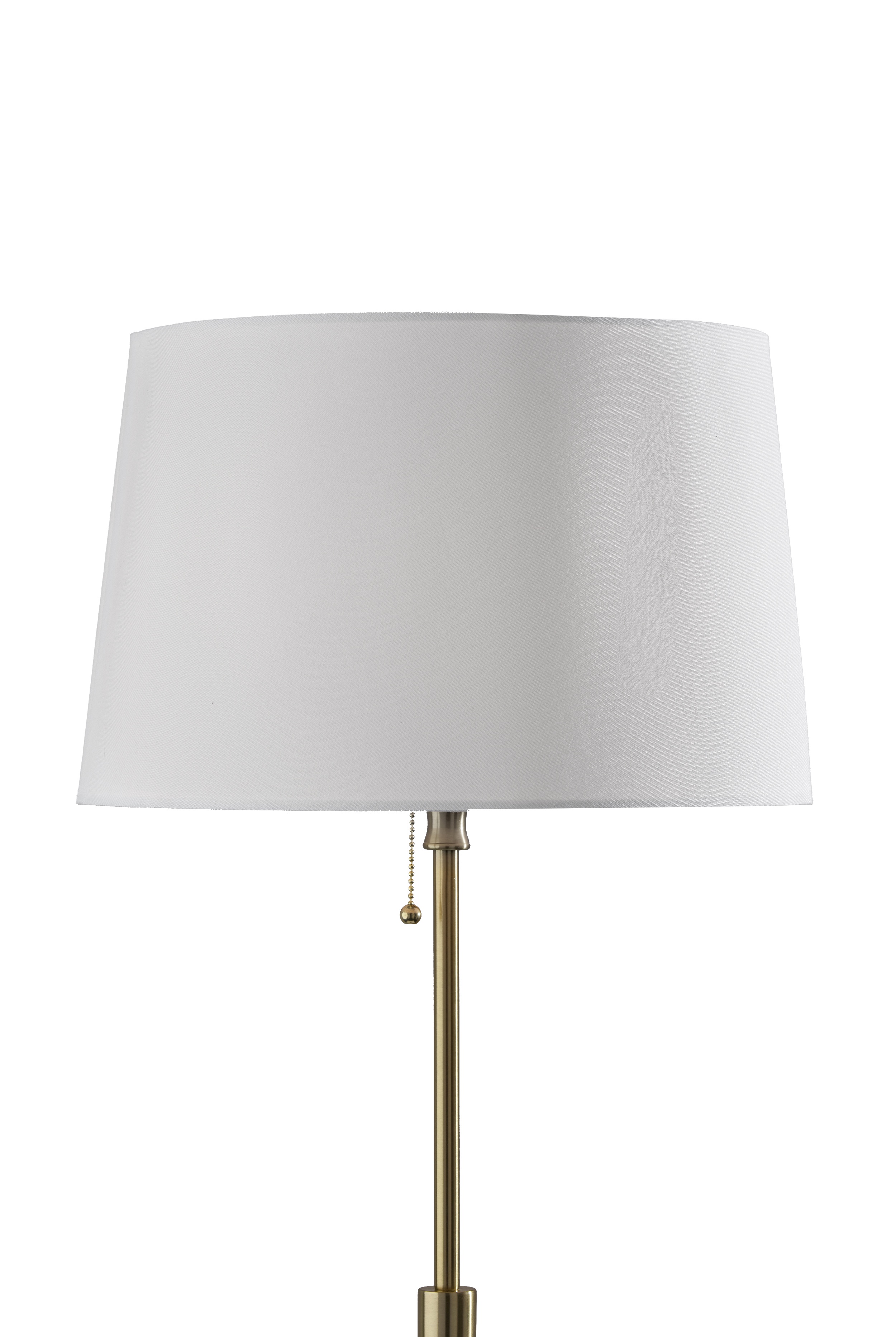 Mainstays 59.5" Gold Stick Floor Lamp with White Fabric Shade