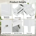 thumbnail image 5 of 24" Small Bathroom Vanity with Sink Combo, Solid Wood Bathroom Storage Cabinet with 3 Drawers and Adjustable Shelf, White, 5 of 8