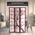 thumbnail image 2 of Oriental Furniture 6 ft. Tall Canvas Cherry Blossom Screen - Rosewood - 3 Panel, 2 of 5