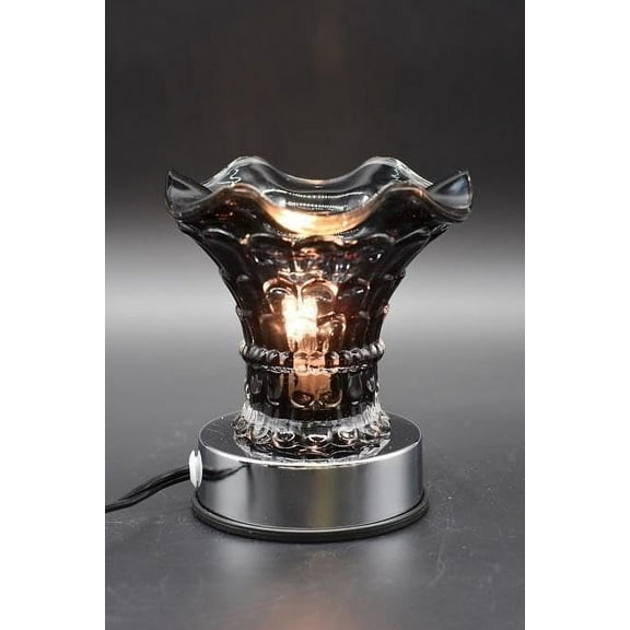 Black Flared Glass Lite-Touch Electric Aroma Lamp Oil and Wax Warmer