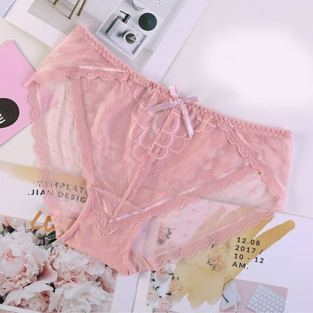 

Aayomet Women Panties Lace Womens High Waist Sexy Mesh Underwear Womens Underwear Comfortable Lace Thong Pink M