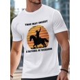 thumbnail image 3 of Cowboy Horse Mens T-Shirts,Short Sleeve T Shirts for Men Crew Neck Tee Tropical Desert Quote Men's T-Shirts, 3 of 8