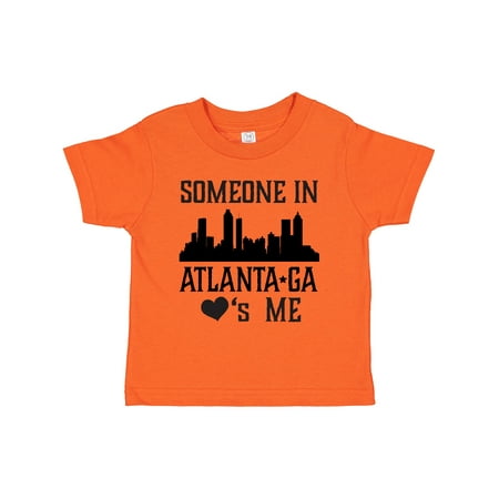 

Inktastic Atlanta Georgia Someone Loves Me Skyline Gift Toddler Boy or Toddler Girl T-Shirt