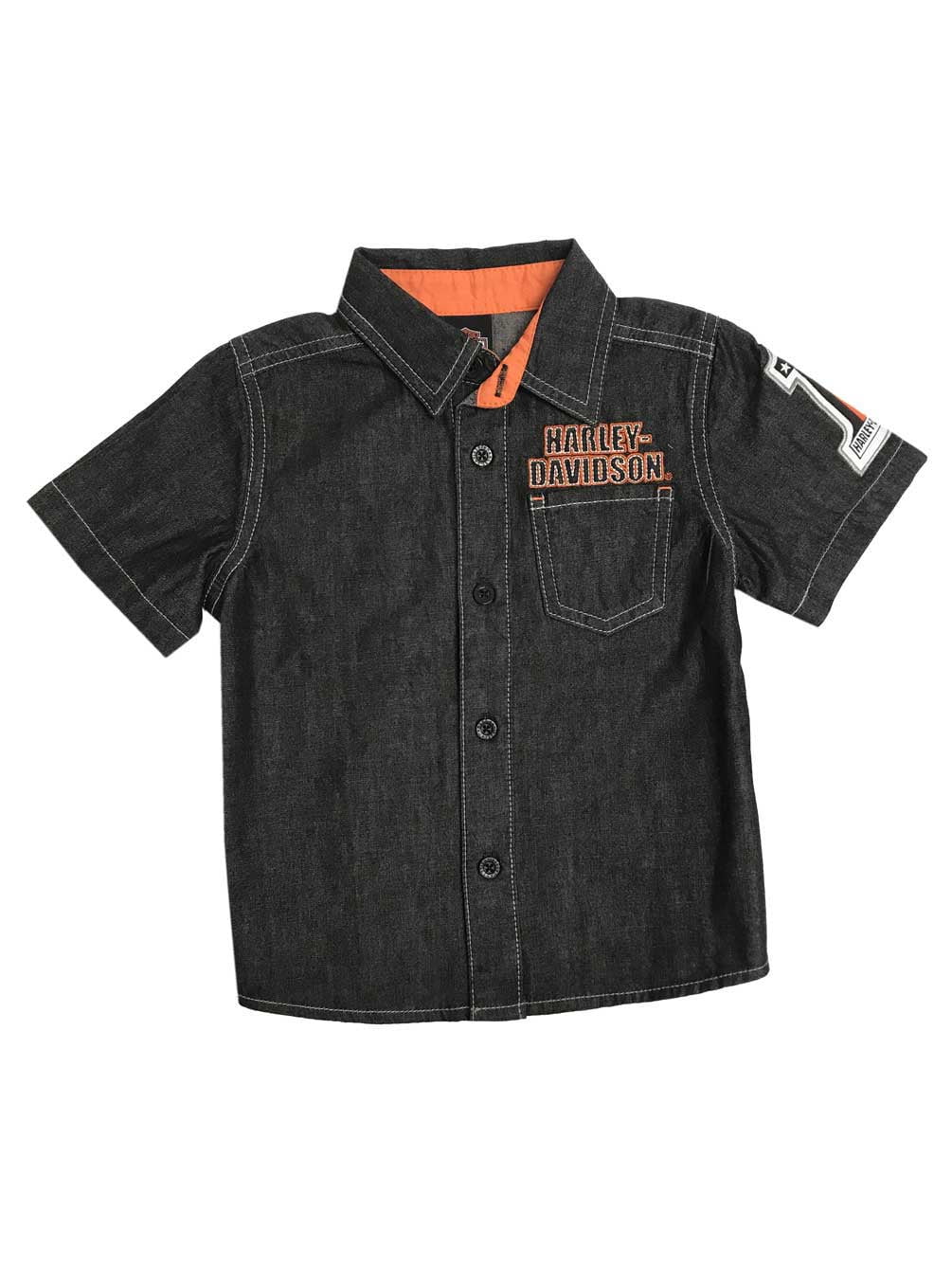 boys black denim shirt