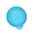 thumbnail image 2 of Tapa hermética de silicona para latas de mascotas, sellador versátil para almacenar alimentos, tapa flexible para perros Azul claro, 2 of 9