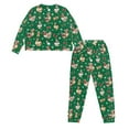 thumbnail image 3 of DISNIMO Rooster Snowflake Print Women's 2 Piece Pajama Sets Long Sleeve Top and Long Pajama Pants Christmas Lounge Sets Comfy Round Neck Loungewear Nightwear, L, 3 of 7