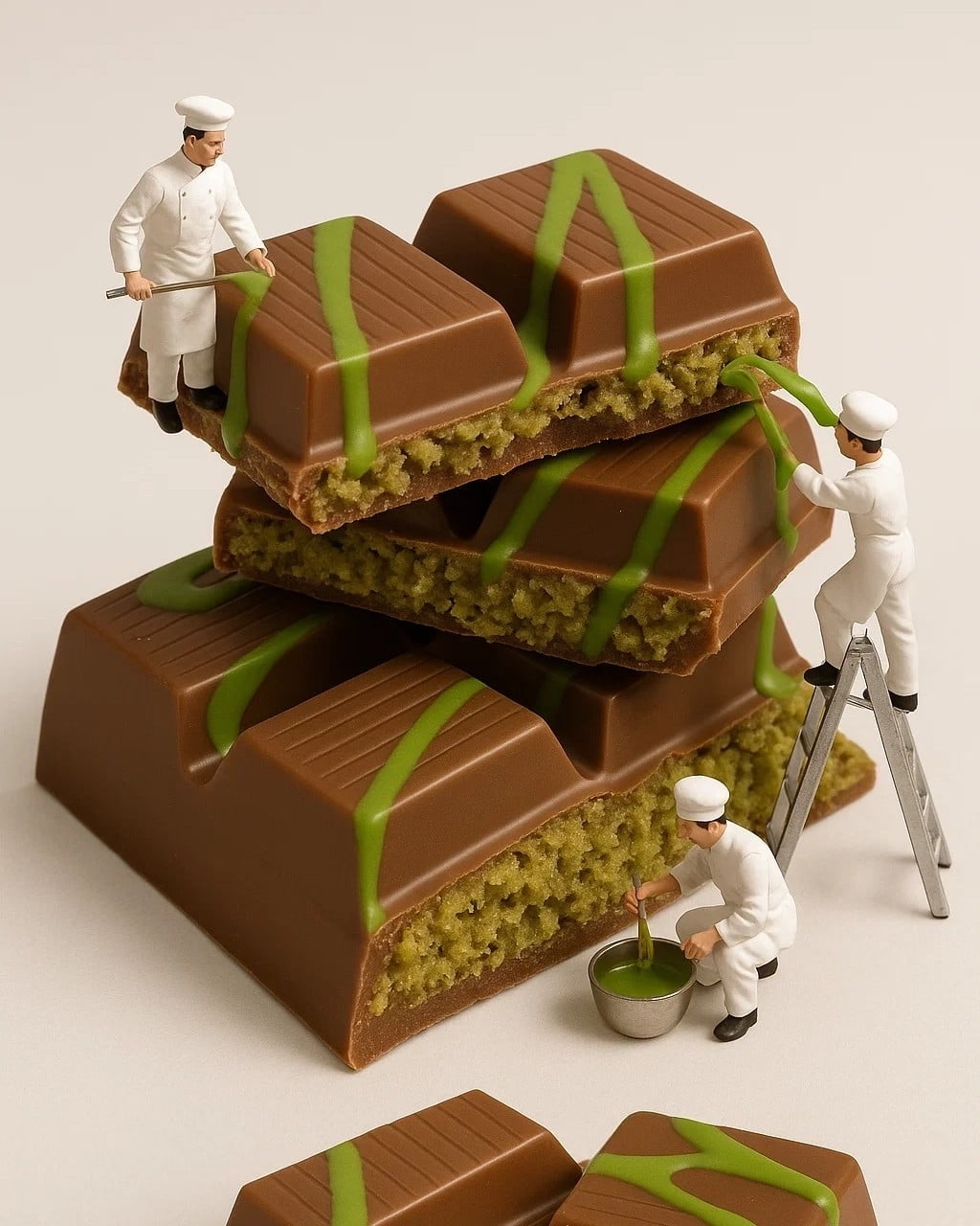 Dubai Chocolate Bars - (Pack of 3) Milk Chocolate With Pistachio - 93g / 3.2 oz