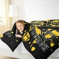 thumbnail image 4 of Manfei American Football Bedding Comforter Set 2pcs for Kids Teens, Rugby Helmet Twin Comforter Sets, Black Yellow Graffiti Splash Bedding Set, Microfiber Bedroom Decor, 4 of 8