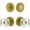 Satin Brass, variant on Viaggio Clomltqdc_Combo_238 Motivo Solid Brass Single Cylinder Keyed Entry Door Knob Set