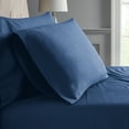 thumbnail image 6 of Hotel Style 800 Thread Count Cotton Rich Sateen Bed Sheet Set, Full, Navy, Set of 6, 6 of 9