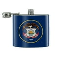 thumbnail image 2 of Utah State Flag Stainless Steel 5oz Hip Drink Kidney Flask, 2 of 3