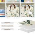 thumbnail image 6 of Ryvnso Daisy Floral Storage Bins Large Basket Foldable Cube Toys Organizer with Handles 2 PCs, 6 of 8