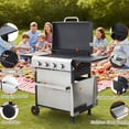 thumbnail image 4 of All-in-One Propane Gas Grill with Grilling & Griddling Functions, 745 Sq.Inch Cooking Space for Patio or Camping, 4 of 7