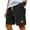 04# Black, variant on HKYNLAG Mokaloha Mens Shorts, Pacific Cozy Short,Pacificozy Men's Shorts, Casual Corduroy Drawstring Elastic waistshort Light Green M
