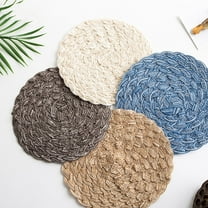 LEORX 1Pack Cat Scratching Pads Ramie Round Scratching Indoor Use for Pet Pad