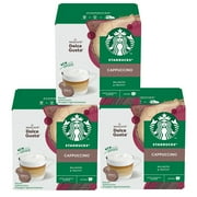 NESCAFE DOLCE GUSTO Starbucks Cappuccino Coffee Pods x12 (Pack of 3, Total 36 Pods)