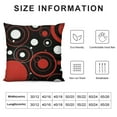 thumbnail image 5 of COMIO Red and Black Abstract Throw Pillow Covers Decor, Decorative Throw Pillow Cover Modern Geometric Square Cushion Cases, Pillows Covers Fabric for Bedroom Sofa Patio, 5 of 5