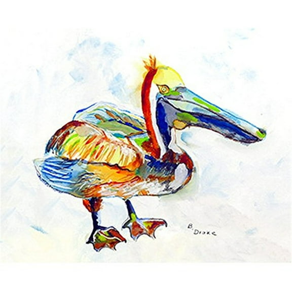 Betsy Drake DM983AG 30 x 50 in. Heathcliff Pelican A Door Mat