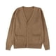 thumbnail image 1 of Chaquetas y abrigos casuales de manga larga sin capucha para mujer, cárdigan de punto de color liso con botones, doble bolsillo, chaqueta informal de manga larga con capucha, top de algodón para mujer, 1 of 2