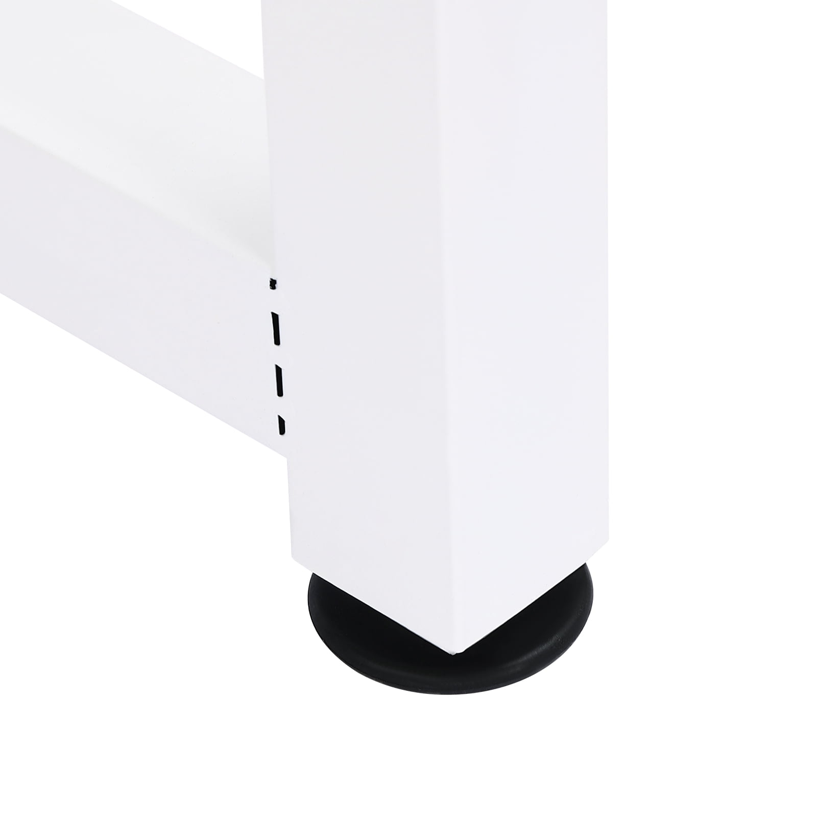 Modern Bathroom Washer Dryer Stacking Rack Stand with Adjustable Height and Guardrail, Durable Steel Frame, Elegant White Finish