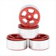 thumbnail image 5 of 4 Llantas de Metal de 1,0 Pulgadas para Coche Trepador de Control Remoto 1/24 1/18 para Axial SCX24 AX24 FCX24 Enduro24 TRX4M, Estrecho de 5 Radios Rojo, 5 of 5