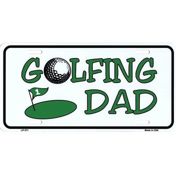 Golfing Dad Metal License Plate