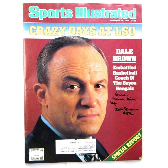 Dale Brown Signed Autographed Magazine Sports Illustrated LSU Tigers JSA AH04598