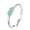 Silver, variant on New S925 Sterling Silver European And American Fashion Simple Ring Female Imitation Tourmaline Paraiba Ins Fine Ring Wholesale Jewelry