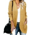 thumbnail image 1 of Dellytop Womens Loose Open Front Cardigan Long Sleeve Casual Knit Sweaters Coat With Pockets, 1 of 2