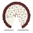 Bingfone Cute Cartoon Dogs Christmas Tree Skirt Mat Christmas