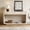 Beige + Distressed Finish + Antique + Drawers + MDF, variant on Antique-Style Console Table, 3 Storage Drawers, Display Shelf, Curved Legs, Painted Finish, Entryway/Hallway/Living Room, Natural