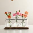 thumbnail image 2 of Terrario con soporte de madera Sunnimix jarrón de propagación de mesa florero de mesa, 2 of 8
