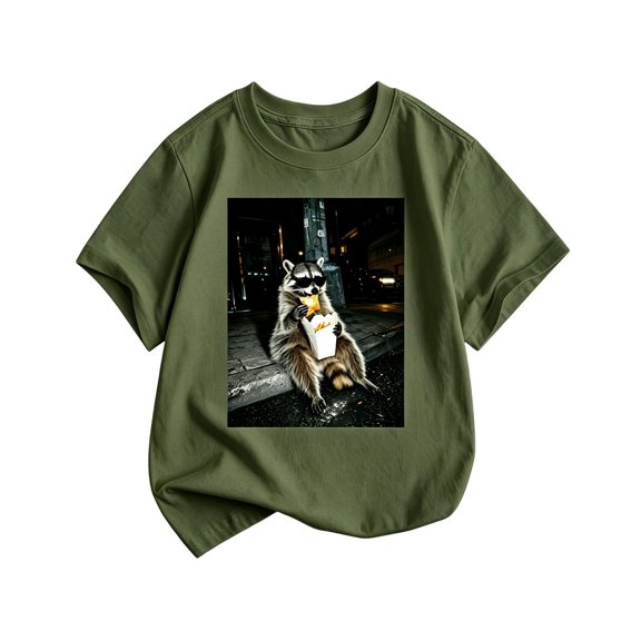 Boys Tshirts Ultra Light Short Sleeve Cartoon Print Crewneck Tee for Casual Wear Boys' Tops Tees Shirts 2 Years-3 Years