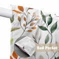 thumbnail image 2 of Green Orange Eucalyptus Kitchen Window Curtains, Swag Curtains Valance for Bedroom Living Room Bathroom, Summer Watercolor Botanical Leaf Rod Pocket Window Curtain Block Drapes 2 Panels 28"x36", 2 of 9