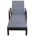 thumbnail image 5 of vidaXL Patio Lounge Chair with Cushion and Adjustable Backrest Poly Rattan, 5 of 6