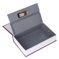 thumbnail image 1 of Book Safe Case, Soft Touch Money Book Safe Box Secure With Combination Lock For Bank Cards For Jewelry Brown,Red, 1 of 8