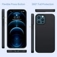 thumbnail image 3 of Entronix Silicone Soft Case Designed for iPhone 12 Pro Max Shockproof Durable Slim Fit, Black, 3 of 6