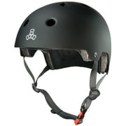 "Triple Eight Dual Certified Helmet ALL Black Rbr S/M"