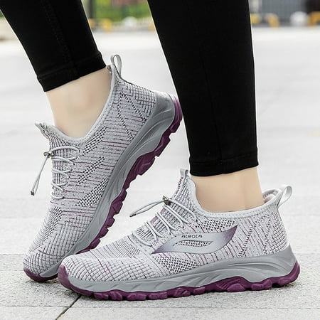 

XIAQUJ Couple Women s Spring and Summer New Non Slip Walking Fashion Light Casual Sports Shoes Women s Fashion Sneakers Purple 7.5(39)