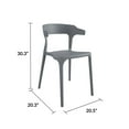 thumbnail image 3 of Novogratz Poolside Collection, Felix Stacking Dining Chairs, Indoor/Outdoor, 4-Pack, Charcoal, 3 of 9