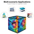 thumbnail image 2 of Tie Dye Foldable Storage Basket with Handle, 10.8"x10.5"x10.6", Large Capacity, Storage Cubes, Toy Storage, 2 of 6