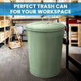 thumbnail image 3 of Plexon 20 Gallon Metal Trash Can with Lid Outdoor Large Garbage Can Decorative Trash Can Heavy Duty Powder Coated Metal Bucket with Lid for Garage Workshop Storage Farmhouse, Green, 3 of 9