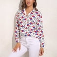 thumbnail image 3 of Republican Button Long Sleeve Blouse Woman Streetwear Casual Shirts Summer Oversize Woman Streetwear Clothing Birthday Present, 3 of 7