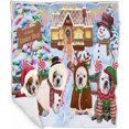 thumbnail image 1 of Holiday Gingerbread Cookie Shop Bulldogs Blanket BLNKT126903, 1 of 3