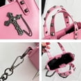 thumbnail image 4 of Gothic Skull Crossbody Bag for Women, Edgy Studded Chain Handbag - Stylish Statement Box Bag with Skull/Cross Decor, Casual Daily Shoulder Bag, 4 of 6