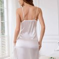 thumbnail image 5 of Dianli Lingerie Nightwear Satin Suspender Nightdress With Chest Pad Deep V Elastic Silky Soft Homewear Sleepwear Romantic Nightwear Intimates, 5 of 8